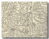 Le plan cassini de la région en 1750