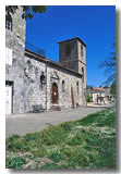L'église du village Puy-Fort-Eguille il y a 30 ans