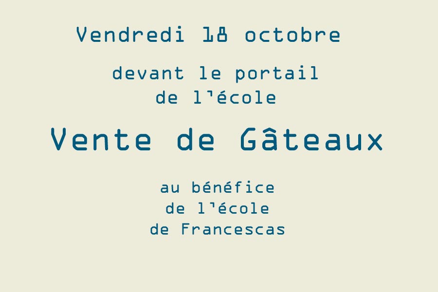 gâteau école