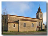 L'église du village Pouy-Roquelaure